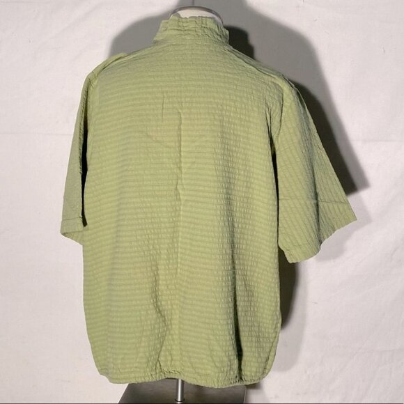 Vintage EzzeWear Green 1/4 Zip Top S - Picture 4 of 14